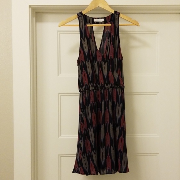 😍😍Lush elastic waist geometric print dress - Picture 2 of 7